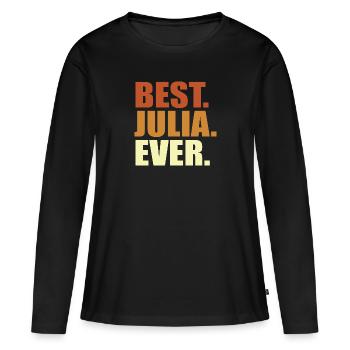 Meilleure citation de Julia - T-shirt manches longues Premium bio Femme - noir - Devant - Julia (174cm)