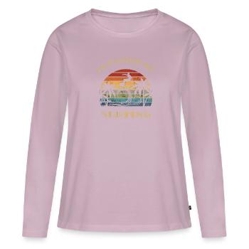 Surfen - Frauen Premium Bio Langarmshirt - Altrosa - Vorne - Julia (174cm)