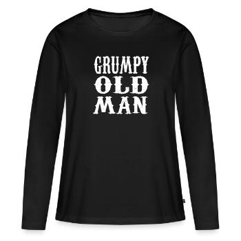 VIEIL HOMME GRINCHEUX - T-shirt manches longues Premium bio Femme - noir - Devant - Julia (174cm)