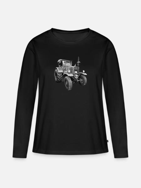 Bulldog - Frauen Premium Bio Langarmshirt - Schwarz