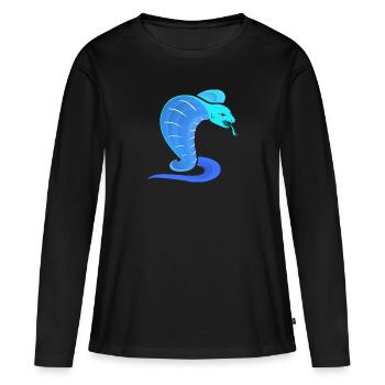 Cobra Logo - T-shirt manches longues Premium bio Femme - noir - Devant - Julia (174cm)