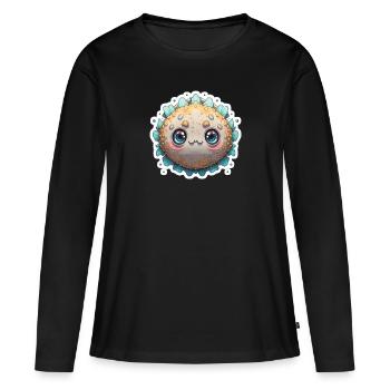 Pufferfish Lover - Women's Premium Organic Long Sleeve Shirt - black - Front - Julia (174cm)