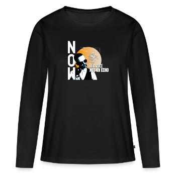 Soyez une voix, pas un écho - T-shirt manches longues Premium bio Femme - noir - Devant - Julia (174cm)