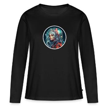 Fille fantastique de science-fiction - T-shirt manches longues Premium bio Femme - noir - Devant - Julia (174cm)