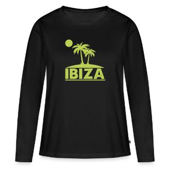 Ibiza - T-shirt manches longues Premium bio Femme - noir - Devant - Julia (174cm)