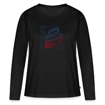 Iron - Women's Premium Organic Long Sleeve Shirt - black - Front - Julia (174cm)