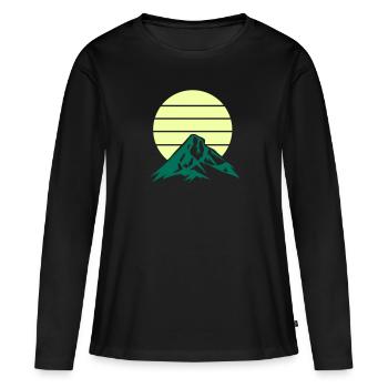 Mountains Mountains - Women's Premium Organic Long Sleeve Shirt - black - Front - Julia (174cm)