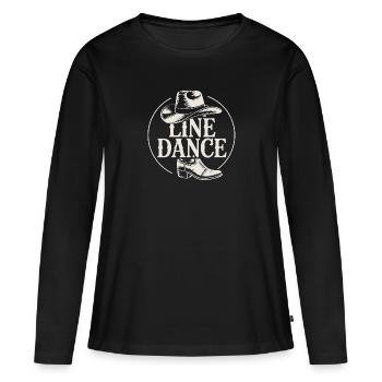 Line Dance Group Training My Dance Sport - Women's Premium Organic Long Sleeve Shirt - black - Front - Julia (174cm)
