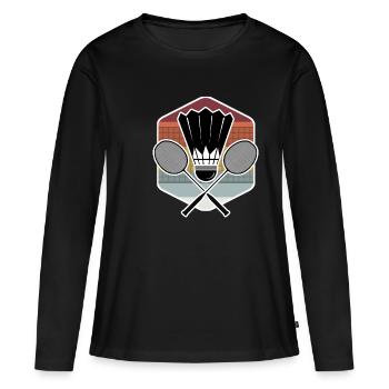Badminton badminton - Women's Premium Organic Long Sleeve Shirt - black - Front - Julia (174cm)