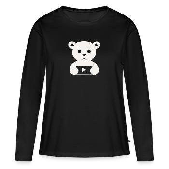 Créateur d'ours en peluche youtube - T-shirt manches longues Premium bio Femme - noir - Devant - Julia (174cm)