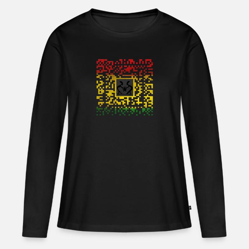 Reggae Code - Frauen Premium Bio Langarmshirt - Schwarz
