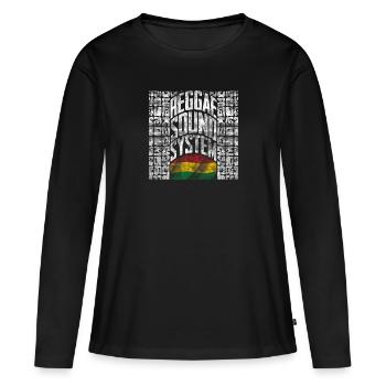 reggae musik system - Frauen Premium Bio Langarmshirt - Schwarz - Vorne - Julia (174cm)