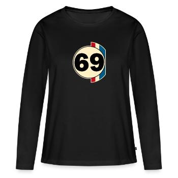 69 - T-shirt manches longues Premium bio Femme - noir - Devant - Julia (174cm)