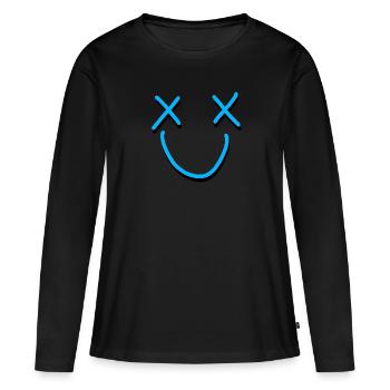 LouiSmiley - Women's Premium Organic Long Sleeve Shirt - black - Front - Julia (174cm)
