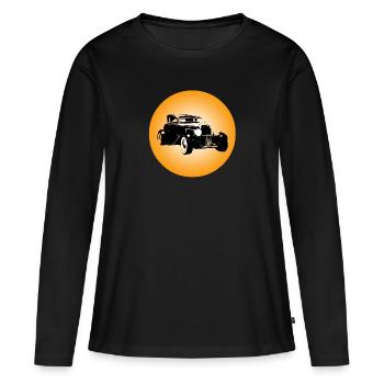 Auto - Frauen Premium Bio Langarmshirt - Schwarz - Vorne - Julia (174cm)