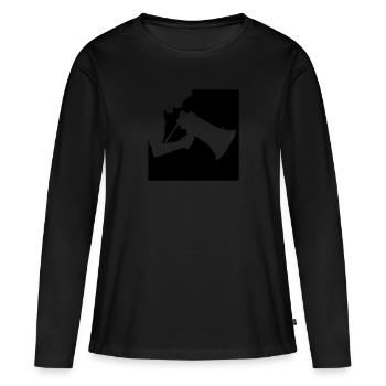 Discours du président de la rébellion Megafon - T-shirt manches longues Premium bio Femme - noir - Devant - Julia (174cm)