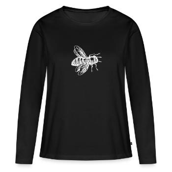 APES - forest bee - Women's Premium Organic Long Sleeve Shirt - black - Front - Julia (174cm)