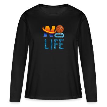 NO BASKET, NO LIFE - Women's Premium Organic Long Sleeve Shirt - black - Front - Julia (174cm)