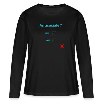 Antisocial - Women's Premium Organic Long Sleeve Shirt - black - Front - Julia (174cm)