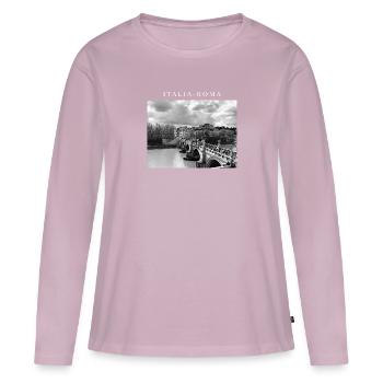 LUXURY - ITALIA - Women's Premium Organic Long Sleeve Shirt - dusky pink - Front - Julia (174cm)