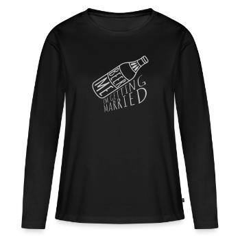 Beer Me Me marier - T-shirt manches longues Premium bio Femme - noir - Devant - Julia (174cm)