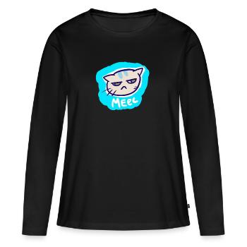 What's wrong with this cat? - Women's Premium Organic Long Sleeve Shirt - black - Front - Julia (174cm)