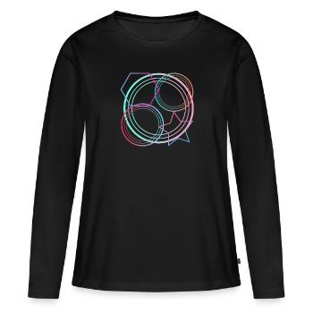 colors shape - T-shirt manches longues Premium bio Femme - noir - Devant - Julia (174cm)