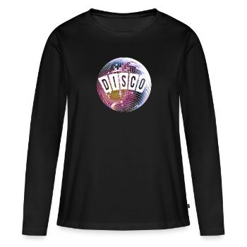 Disco - Frauen Premium Bio Langarmshirt - Schwarz - Vorne - Julia (174cm)