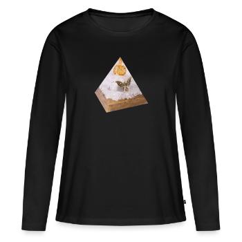 Erzengel Michael Pyramide - Frauen Premium Bio Langarmshirt - Schwarz - Vorne - Julia (174cm)