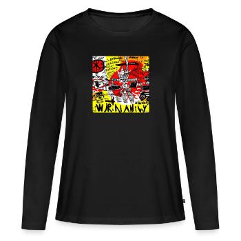 Warnanily - Women's Premium Organic Long Sleeve Shirt - black - Front - Julia (174cm)