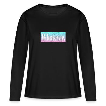 Whatever - Frauen Premium Bio Langarmshirt - Schwarz - Vorne - Julia (174cm)