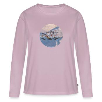 Mont Blanc - Frauen Premium Bio Langarmshirt - Altrosa - Vorne - Julia (174cm)