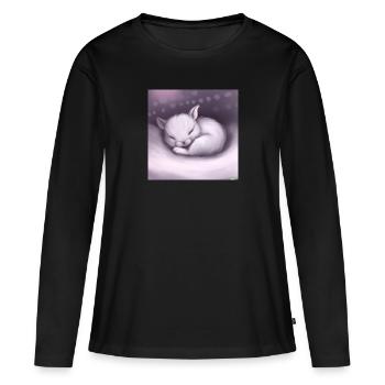 Fluffiges Tierchen - Frauen Premium Bio Langarmshirt - Schwarz - Vorne - Julia (174cm)