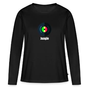 Jungle - T-shirt manches longues Premium bio Femme - noir - Devant - Julia (174cm)