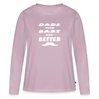 Barbe - T-shirt manches longues Premium bio Femme - rose poudré - Devant - Julia (174cm)