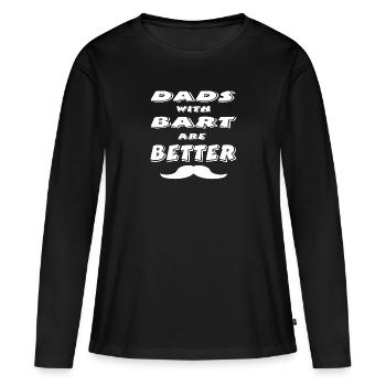 Bart - Frauen Premium Bio Langarmshirt - Schwarz - Vorne - Julia (174cm)