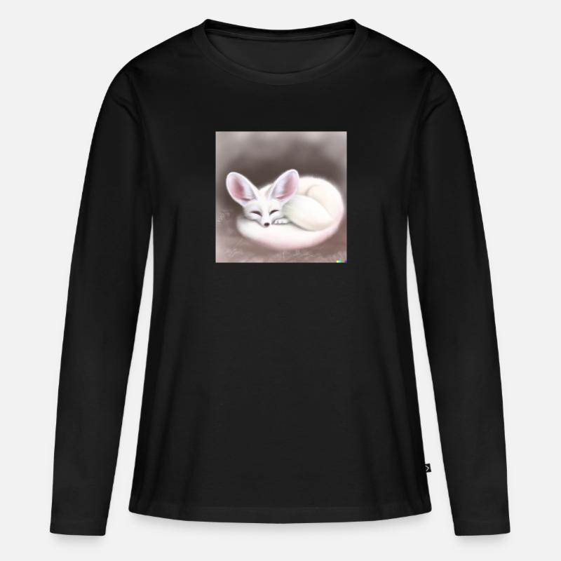Fennek Desert Fox - Women's Premium Organic Long Sleeve Shirt - black
