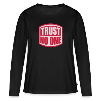 ne faites confiance à personne pour ne citer - T-shirt manches longues Premium bio Femme - noir - Devant - Julia (174cm)