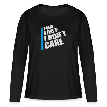 Je me fiche des faits - T-shirt manches longues Premium bio Femme - noir - Devant - Julia (174cm)