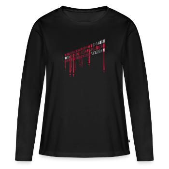 boissons de crânes ennemis - T-shirt manches longues Premium bio Femme - noir - Devant - Julia (174cm)