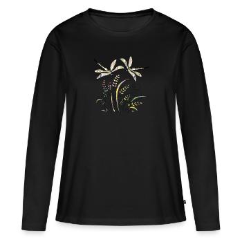 Important - T-shirt manches longues Premium bio Femme - noir - Devant - Julia (174cm)