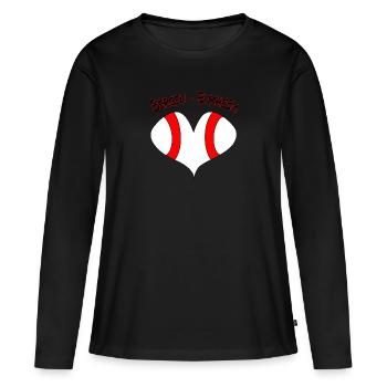 J’ADORE (mon quartier) Bergen-Enkheim, Francfort - T-shirt manches longues Premium bio Femme - noir - Devant - Julia (174cm)