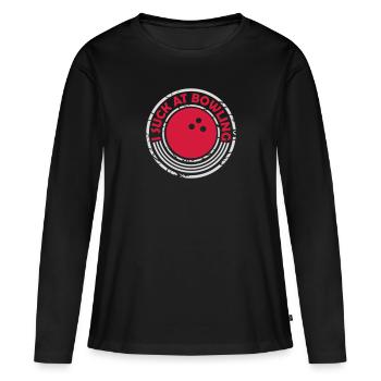 Je suis nul au bowling - T-shirt manches longues Premium bio Femme - noir - Devant - Julia (174cm)