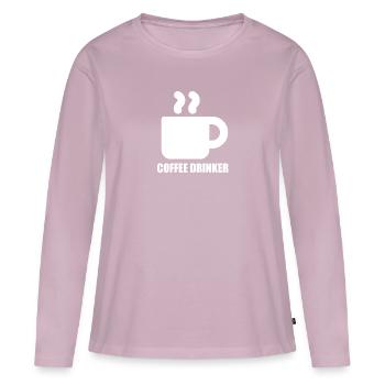 Coffee Drinker - Frauen Premium Bio Langarmshirt - Altrosa - Vorne - Julia (174cm)