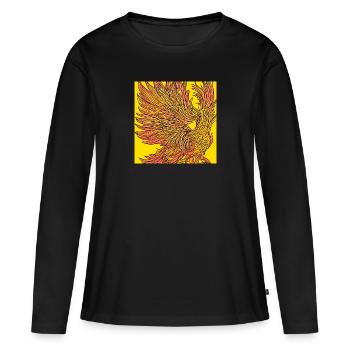 Illustration d’un phénix, style vectoriel - T-shirt manches longues Premium bio Femme - noir - Devant - Julia (174cm)