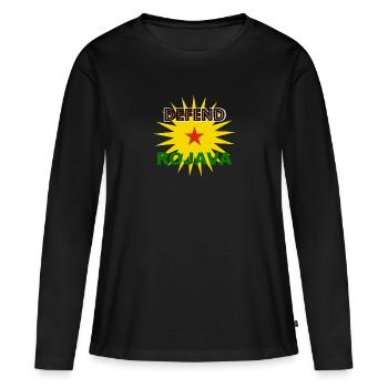 Defend Rojava - Women's Premium Organic Long Sleeve Shirt - black - Front - Julia (174cm)