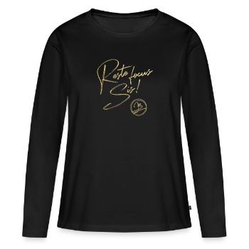 Les Boss Ladies (gold) - T-shirt manches longues Premium bio Femme - noir - Devant - Julia (174cm)