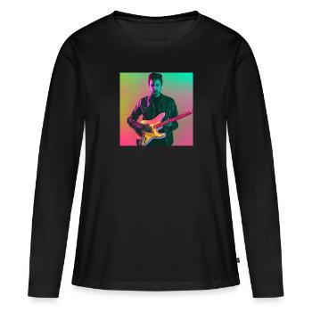 Solo guitarist - Women's Premium Organic Long Sleeve Shirt - black - Front - Julia (174cm)