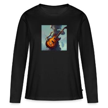 The guitarist concept art - Women's Premium Organic Long Sleeve Shirt - black - Front - Julia (174cm)