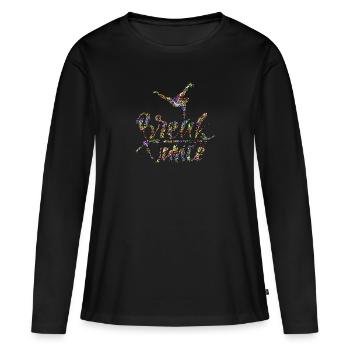 Heavy Metal Rock Musik Hip Hop Breakdance Pop Danz - Frauen Premium Bio Langarmshirt - Schwarz - Vorne - Julia (174cm)